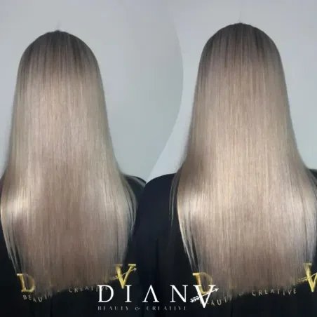 GoldenBlue set Protein-/Keratin-Haarglättungsbehandlung 500 ml + Vorbehandlungsshampoo 300 ml, Effekt für 6-8 Monate