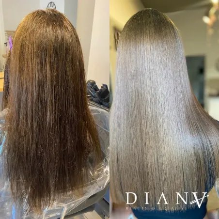 GoldenBlue set Protein-/Keratin-Haarglättungsbehandlung 500 ml + Vorbehandlungsshampoo 300 ml, Effekt für 6-8 Monate