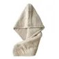 Haarturban / Kapuzen-Handtuch aus Mikrofaser 65x25 cm – Beige Haarturban / Kapuzen-Handtuch aus Mikrofaser 65x25 cm – Beige