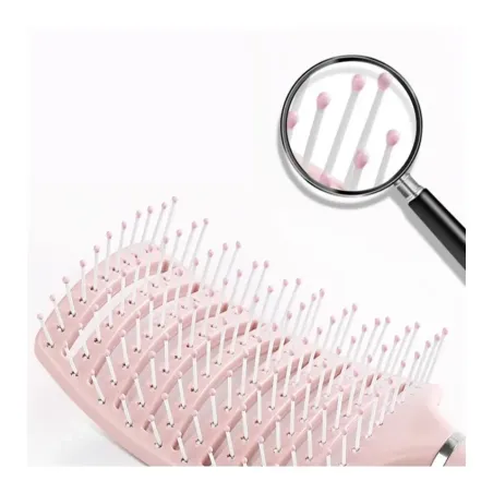 Puderrosa Haarbürste – Ansatzlifting, Styling & Kopfhautmassage