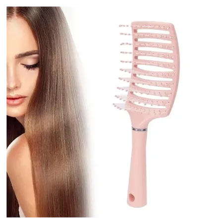 Puderrosa Haarbürste – Ansatzlifting, Styling & Kopfhautmassage