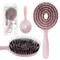 Super flexible Haarbürste mit Wildschweinborsten – Entwirrung, Trocknung, Massage – Puderrosa Super flexible Haarbürste mit Wildschweinborsten – Entwirrung, Trocknung, Massage – Puderrosa
