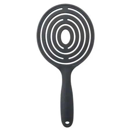 Super flexible Haarbürste mit Wildschweinborsten – Schwarz – Entwirren, Trocknen, Kopfhautmassage