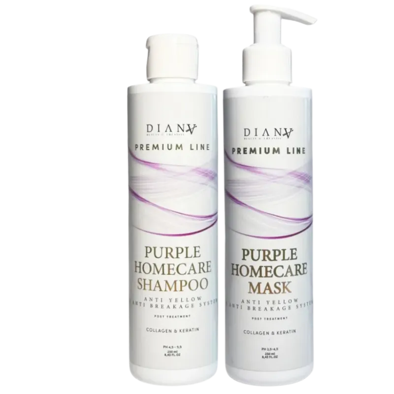 Premium Line Purple Homecare Set – Shampoo und Maske für blondes Haar mit violettem Pigment 250ml +250ml