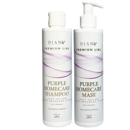 Premium Line Purple Homecare Set – Shampooing et masque pour cheveux blonds au pigment violet 250ml + 250ml