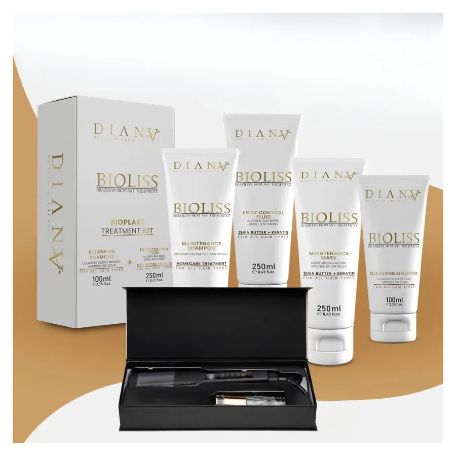 Bioliss – Professional Set: Bioplasty 250 g + Shampoo 250 ml + Mask 250 ml + Thermal Straightening Iron Bioliss – Professional Set: Bioplasty 250 g + Shampoo 250 ml + Mask 250 ml + Thermal Straightening Iron