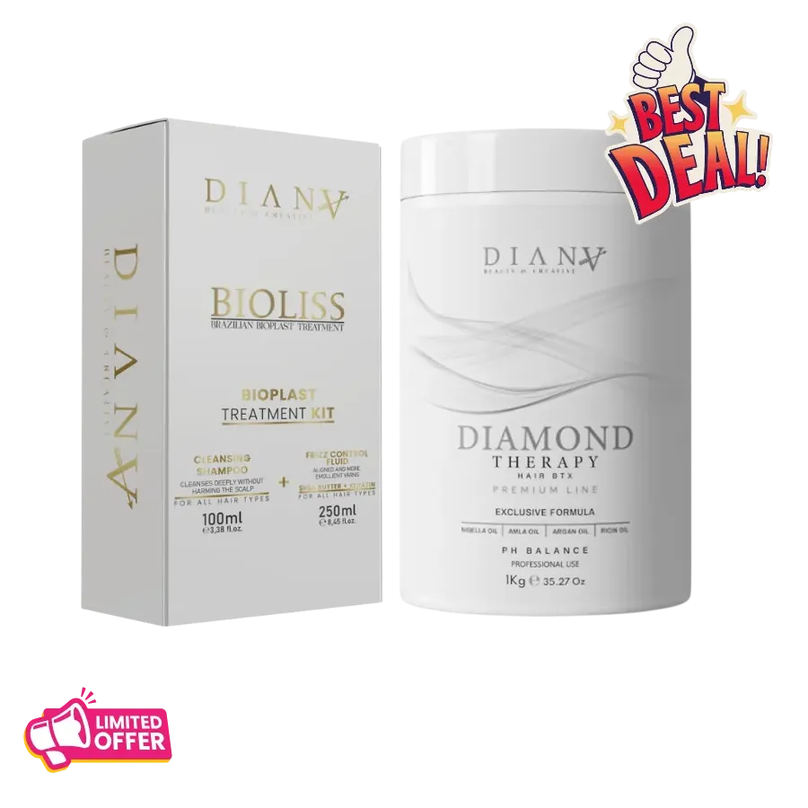 Professional Set: Bioplasty 250 g + Clarifying Shampoo 100 ml + Diamond Hair Botox 1000 g Professional Set: Bioplasty 250 g + Clarifying Shampoo 100 ml + Diamond Hair Botox 1000 g