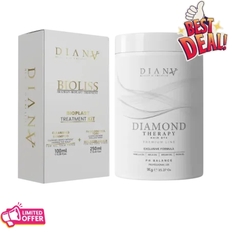 Zestaw Profesjonalny: Bioplastia 250 g + Szampon oczyszczający 100 ml + Botox Włosów Diamond 1000 g