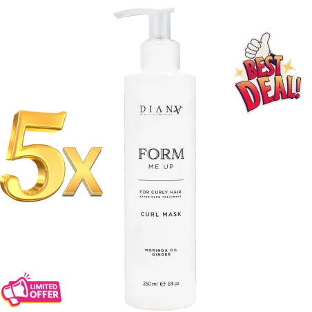 5 x Masque capillaire Form Me Up 250 ml – Boucles & permanente, 1 OFFERT !