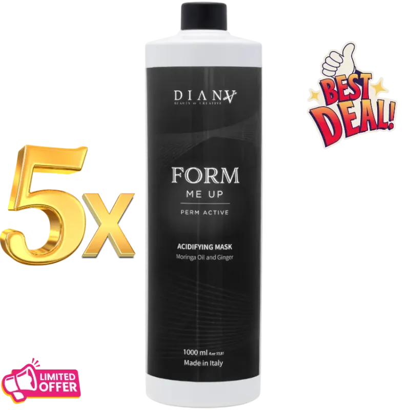 5 x Form Me Up Hair Mask 1000 ml – Curly/Post-Perm Hair, 1 FREE!