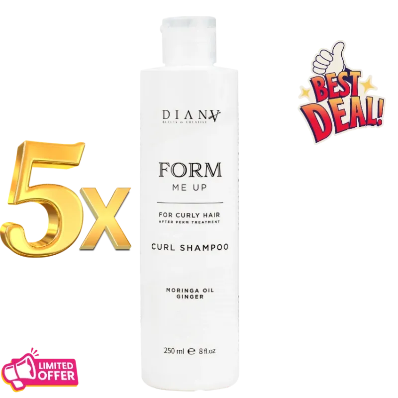 5 x Form Me Up Shampoo 250 ml – Curly/Post-Perm Hair, 1 FREE