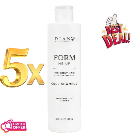 5 x Form Me Up Shampoo 250 ml – Curly/Post-Perm Hair, 1 FREE