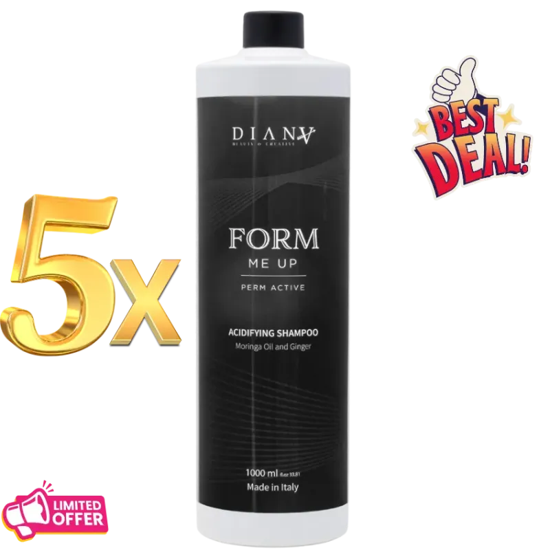 5 x Form Me Up Shampoo 1000 ml – Curly/Post-Perm, 1 FREE