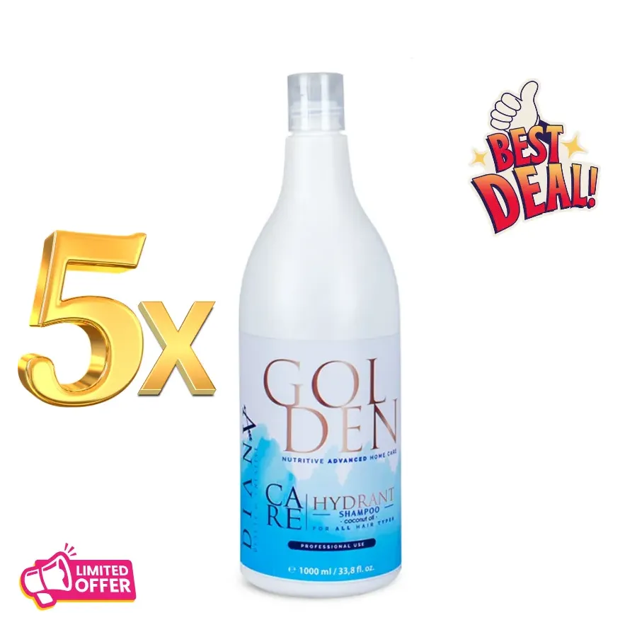 5 x Golden Professional Blue Shampoo 1000 ml – Post-Smoothing for Blondes, 1 FREE 5 x Golden Professional Blue Shampoo 1000 ml – Post-Smoothing for Blondes, 1 FREE