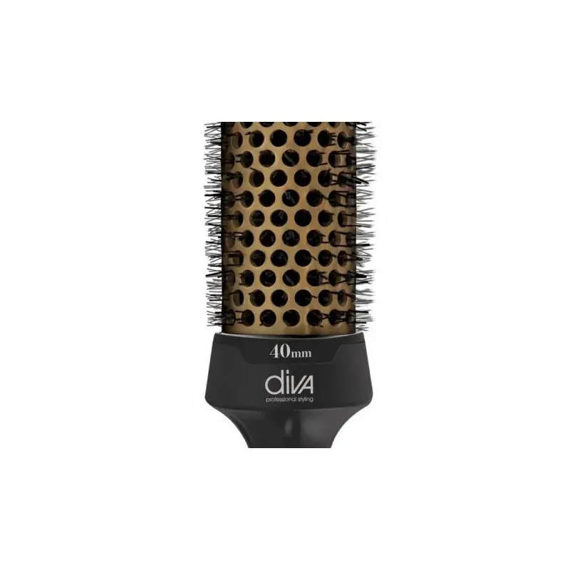 Diva Pro Brosse Chauffante Céramique 40mm – Brosse professionnelle avec revêtement céramique & technologie ionique