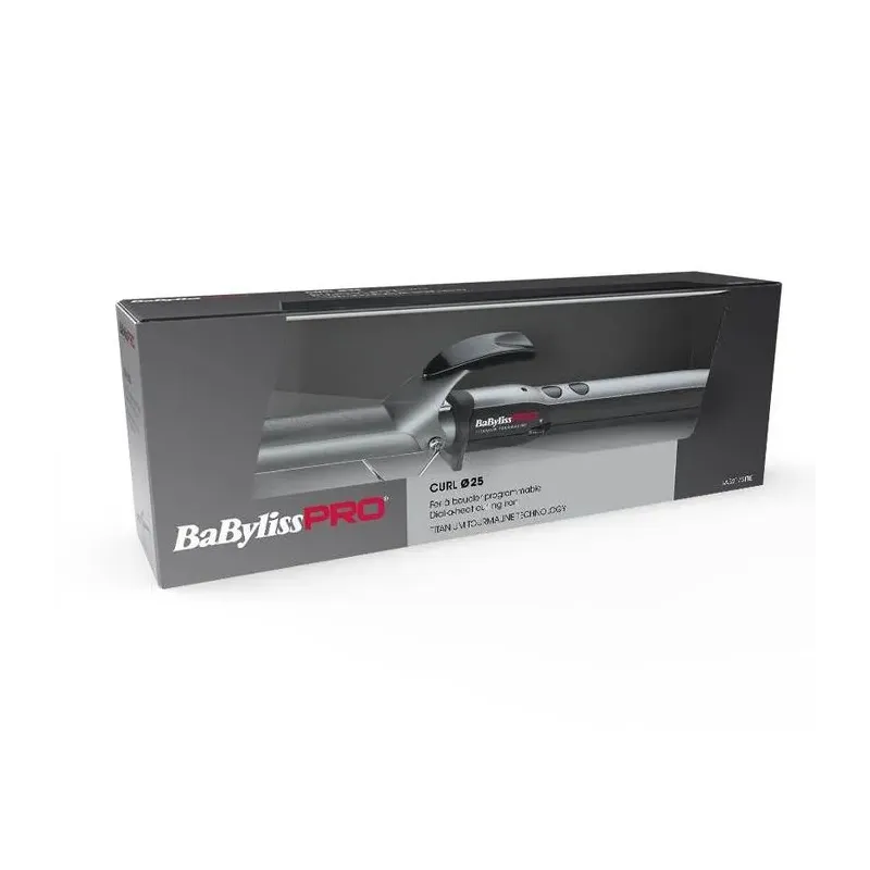 Babyliss PRO Fer à Boucler Titanium Tourmaline 25mm 40W – Outil professionnel pour boucles stylées & ondulations