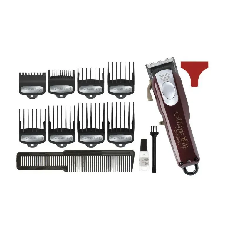 Wahl 5-Star Cordless Magic Clip Burgundy – Tondeuse professionnelle sans fil avec moteur pivot