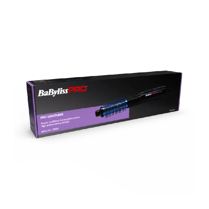 Babyliss PRO Blue Lightning PRO Brosse Chauffante 34mm 700W – Brosse soufflante professionnelle