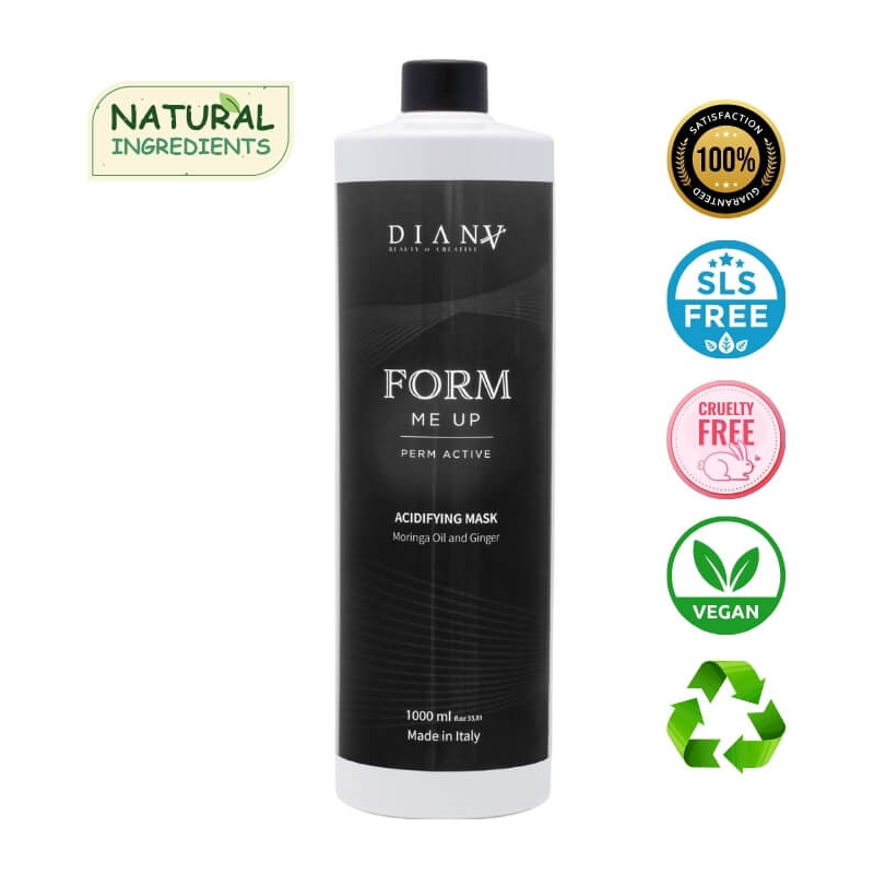 FORM ME UP Perm Active Acidifying Haarmaske 1000g mit Moringa-Öl und Ingwer für organische Haarumformung