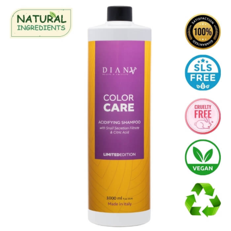 Szampon zakwaszający Color Care 1000ml Diana z filtratem ze śluzu ślimaka i citric acid  Edycja limitowana