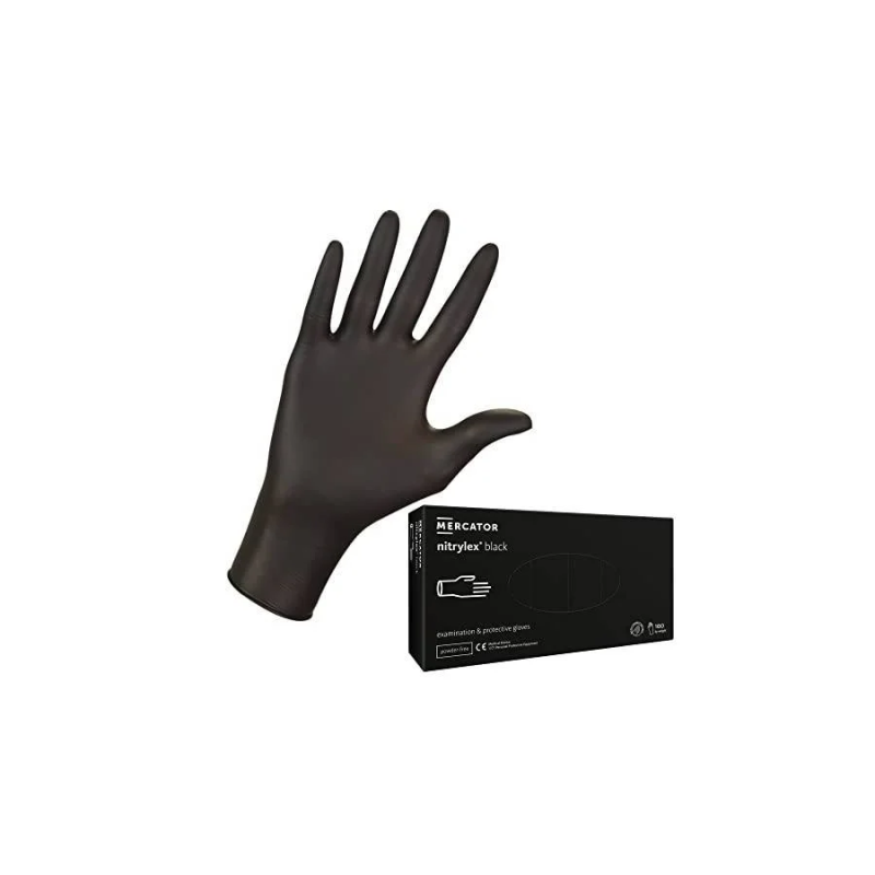 Gants en nitrile noirs Mercator PF – AQL 1.5 : Protection et confort parfaits