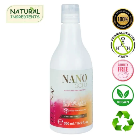 NanoGold Nanoplastia - Organic Permanent Hair Straightening 500ml