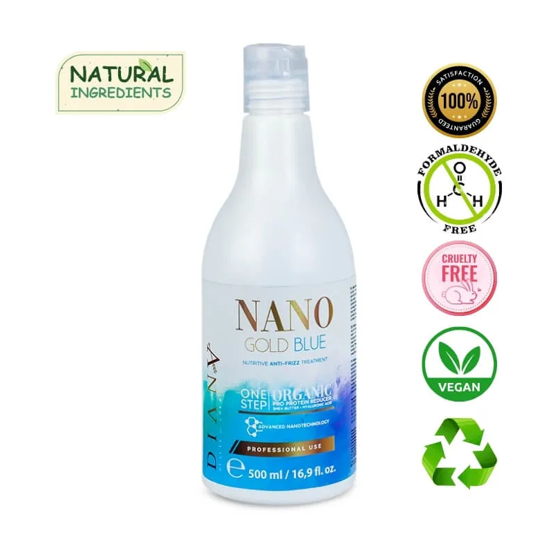 NanoBlue Nanoplastia - Lissage Permanent Organique des Cheveux 500ml