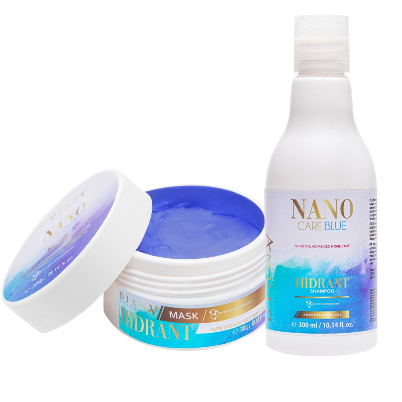 NanoCare Blue Set shampooing + masque pour cheveux 300ml + 300g