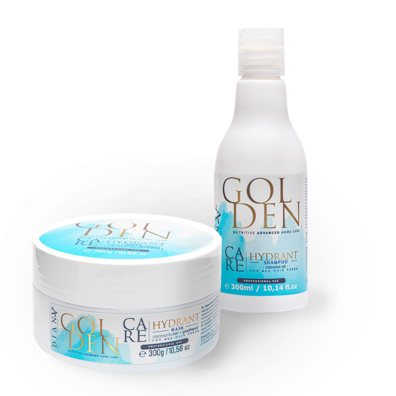 GOLDEN Care BLUE Set: Shampoo + Haarmaske 300ml + 300g