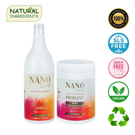 NanoGold nanplastie care Set szampon + maska 1000ml + 1000g