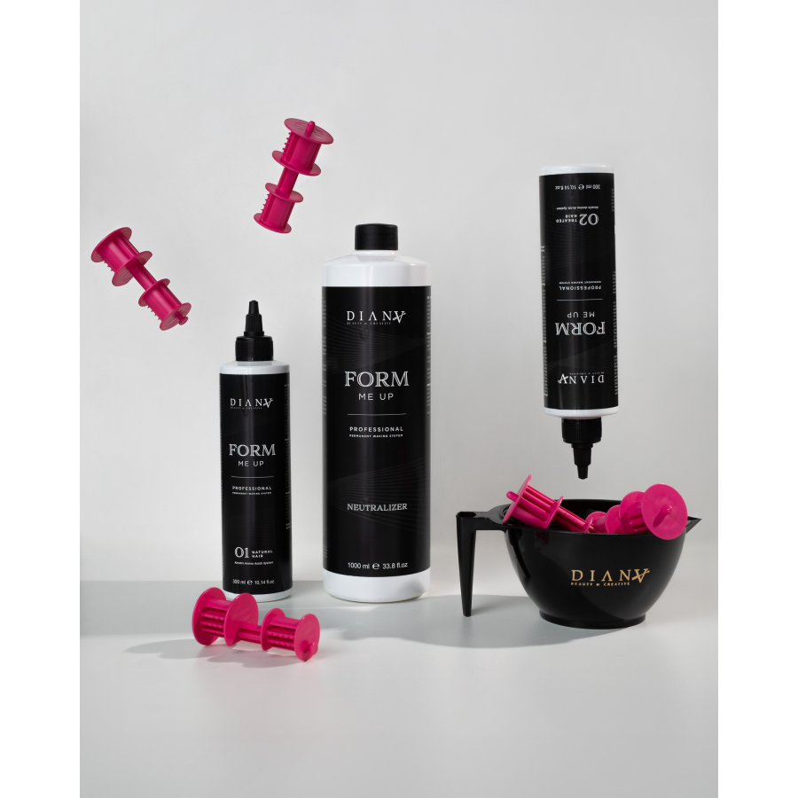 Form me up Ensemble Permanent Bio Curl & Wave 1000 ml neutre + 01 cheveux naturels 300 ml + 02 cheveux traités 300 ml