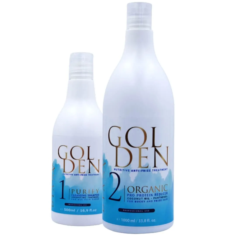 Golden Blue Brazil Protein Haarglättungsbehandlung Set 1000ml + 500ml