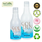 GoldenBlue set Proteinowy/Keratynowy zabieg prostowania włosów 500 ml + pre szampon 300 ml, efekt 6-8 miesięcy