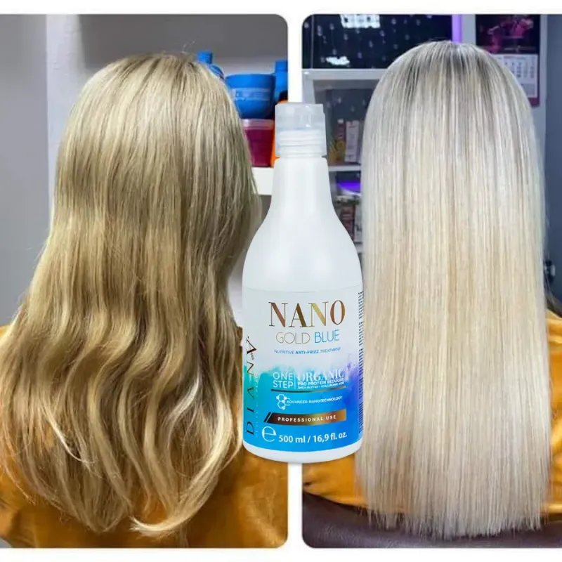 NanoBlue Nanoplastia - Organic Permanent Hair Straightening for 12 months, 500 ml